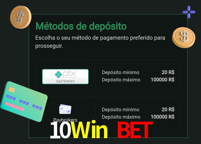 O cassino 10Win Bet oferece uma grande variedade de métodos de pagamento